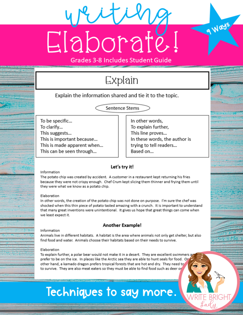 elaboration words for essays